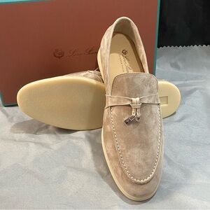 Loro Piana Tan Suede Men's Loafers